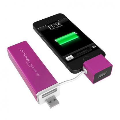 MiPow Power Tube 4000L Преносимо зарядно 4000mAh за iPhone 5, iPod Touch 5, iPod Nano 7 с вграден Lightning конектор - черен, лилав, тъмносин 5